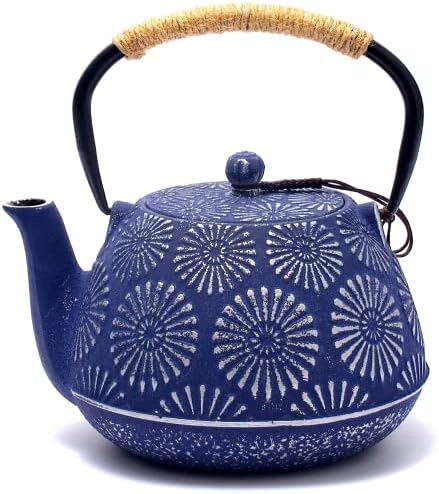 Чугун Чайник MILVBUSISS, Чайник Голям Капацитет 40 грама с приготвяне на чай за печки, Японски чайник с Шарени Сакуры