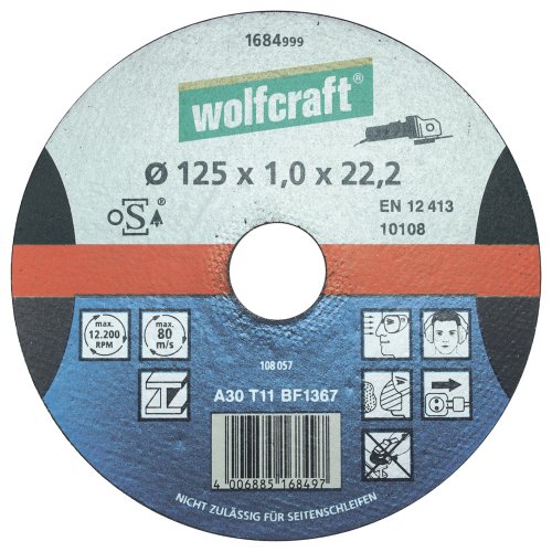 Wolfcraft 1684999 Диско-Корта от Метал, гранель, Опаковане 1, Сребристо, Norme