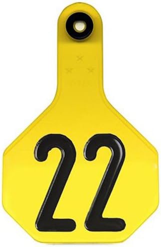 Етикет с номер на Y-TEX CORPORATION средно жълт цвят (25 опаковки)