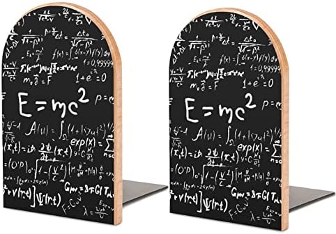 Формулата на физиката и математиката, Декоративни Поставки за книги за Рафтове, 1 Чифт Торцов за книги, Нескользящая