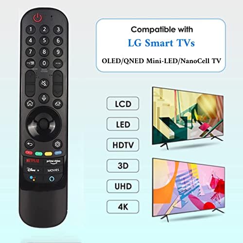 Подмяна на uniplay MR21GA за дистанционното управление на LG от OLED TV с бутони Netflix Prime Video Disney + LG Channels