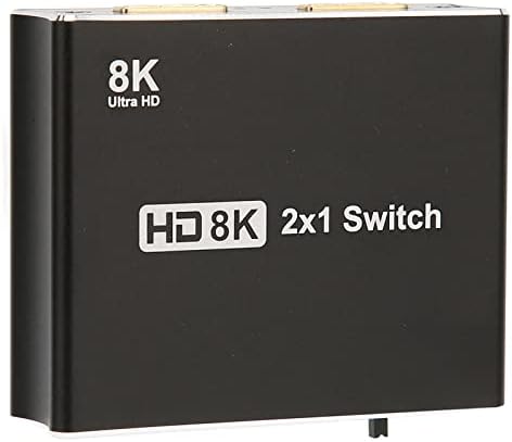 Jopwkuin Видеоразветвитель, 8K при стабилна честота 60 Hz, Щепсела и да играе HD Мултимедиен Интерфейс Преминете 2 в 1 Изход 4K при висока скорост от 120 Hz, за игрови конзоли за ?