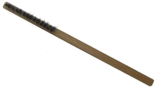 Японската Метална четка с дълга Тънка четка от Неръждаема Стомана 70 мм, с Дървена дръжка, за Полиране на PMC и Метални