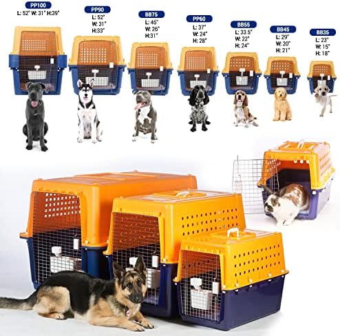 Кутия за домашни любимци Pet-Express - Здрав, сверхпрочный развъдник за кучета и котки, Переноска за домашни любимци, одобрен от авиокомпаниите IATA, Развъдник за кучета Пе