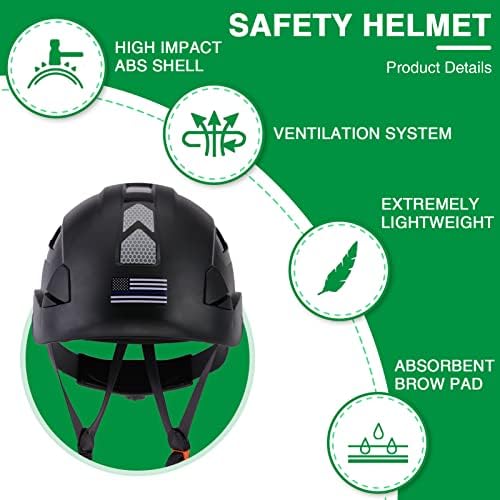 Защитен шлем-Каска с Козирка и защита на слуха, LOHASTAR, Вентилирани, Одобрен ANSI Z89.1 Работно Каска за Сеч, работещ с Резачка, Каска за Сеч