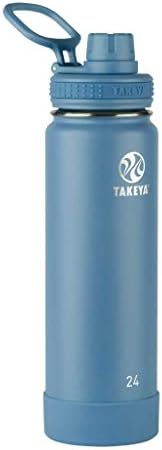 Случайна Бутилка за вода Takeya Actives от Неръждаема Стомана с Капак-Улей, 24 Грама, Bluestone