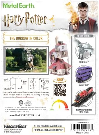 Очарованието на Метални Земята Хари Потър Нора в Цвят 3D Набор от Метални Модели-Комплект с Пинсети