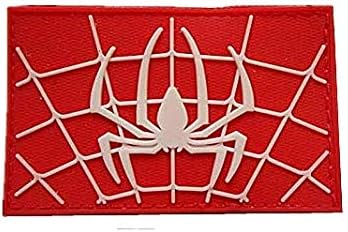 4 Броя Spiderman Спайдърмен Супергерой Военен Кука Контур Тактика Морал PVC Кръпка (color5)