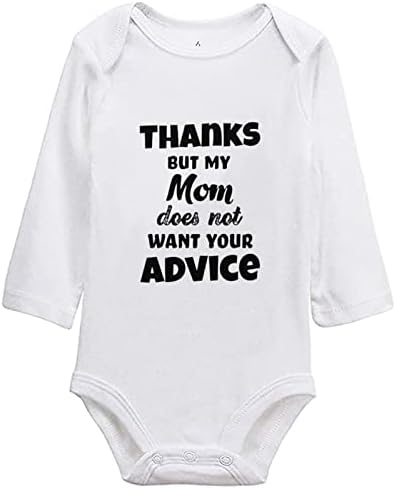 Благодаря, Но майка Ми Не се нуждаят от вашите Съвети, Боди За новородени, Комбинезони, Облекла Бял цвят 0-24 месеца