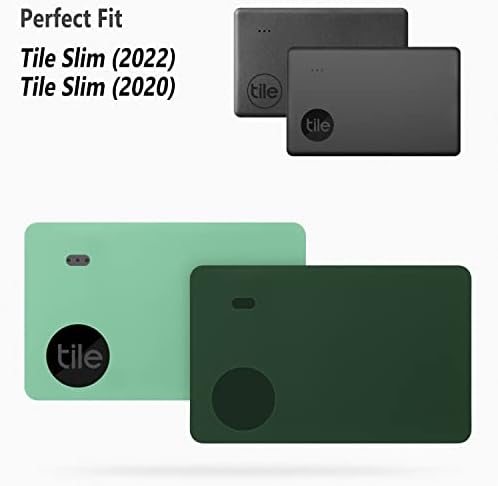 Силиконов калъф Geiomoo за Tile Slim 2022, Tile Slim 2020, Защитен калъф (2 опаковки Мента + Изумрудено зелено)