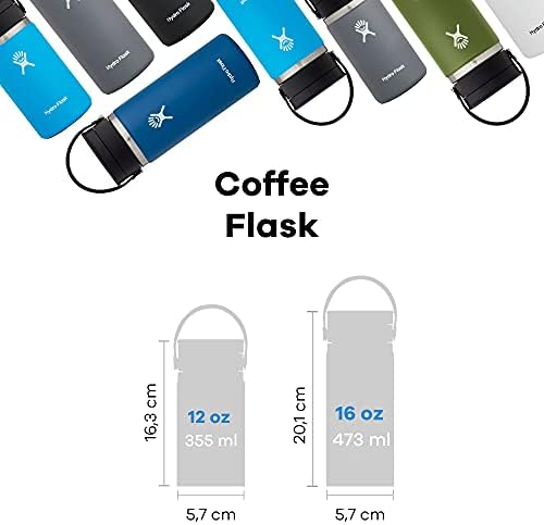 HYDRO FLASK - Пътна кафе колба с обем 354 мл (12 унции) - Пътна чаша от неръждаема стомана с вакуумна изолация и херметически