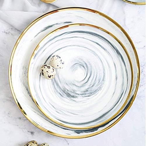 СЛАМА Мраморна плоча-Мрамор Дизайнерски чинии Големи Кът чинии Маруля / Десертни чинии с пайети и Мраморни Празнични