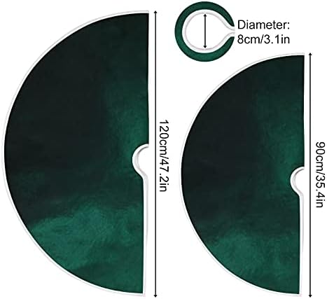 xigua Хънтър Зелена Пола за Коледно 36 Инча Голяма Подложка За Коледната Елха Коледна Празнична декорация за Дома Партита