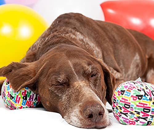 Плюшени топки Midlee за кучета за рождения си Ден - Комплект от 3 (Големи)