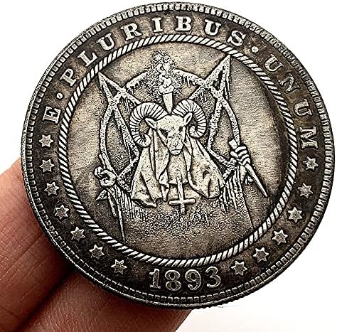1893 Американската Блуждающая Монета Магьосник Козел Възпоменателна Монета Череп Твърда Са Подбрани Монета За Подарък