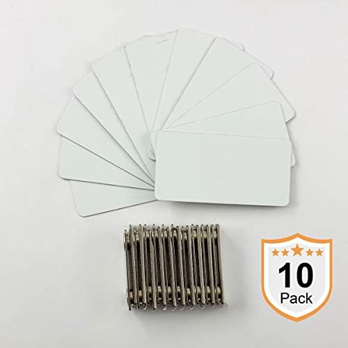 Салфетки, празни лични икони от сублимационного метал с дебелина 020 инча, опаковки по 10 парчета (3 x 1.5)