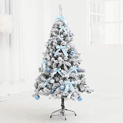 DLPY Лека Изкуствена Коледна елха от Снежинки, с Декорации на Метални Крака, Класическа коледна Елха от Оптични Влакна