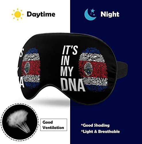 Това е в Моята ДНК Маска за очи с Принтом Хартата Коста-Рика, Светозащитная Маска за Сън с Регулируема Каишка за Пътуване,