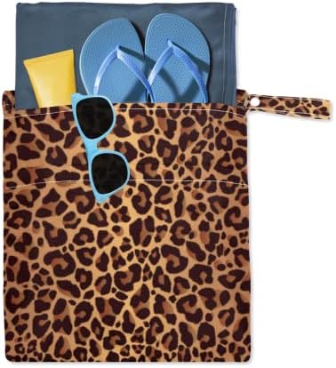 Леопардовый Отпечатва във вид на кожата на Леопард, 2 бр., Водоустойчива Чанта за Влажни Сушене, Множество Моющаяся Детска