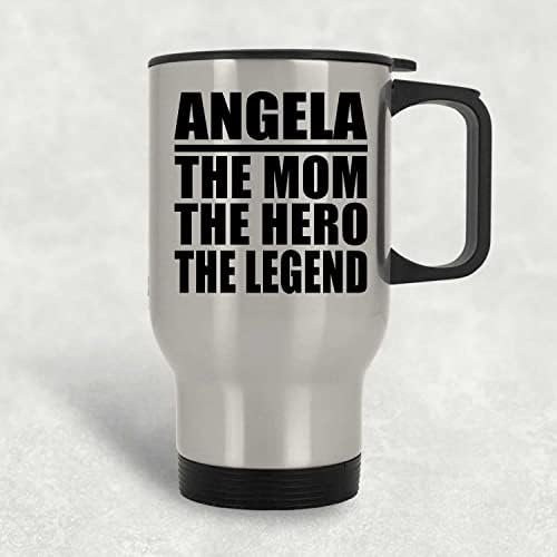 Designsify Angela The Мама Герой на Легенда, Сребърен Пътна Чаша 14 грама, на Изолиран Чаша от Неръждаема Стомана, Подаръци