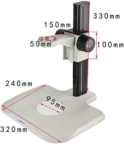 Обектив промишлени Микроскоп KOPPACE 23X-153X 3D с Ръчно Въртене на 360 Градуса, Работно Разстояние на Обектива 20 мм,