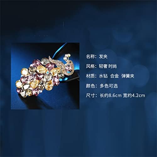 GPPZM Шнола за коса с Павлином, Дамски шнола за задната част на главата, шапки, Горна шнола за коса с кристали, корейската