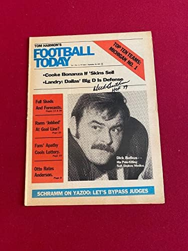 1976, Дик Буткус, с автограф (JSA) Вестник Футбол днес (реколта) Мечките - Футболни топки С Автографи