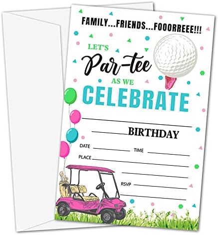 Покана за рождения Ден на голф, Покани Картички на детска площадка с топка за голф, за момчета И момичета, 20 Покани
