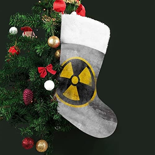 Символ на ядрен Реактор Коледен Отглеждане Окачени Чорапи С Принтом Коледно Дърво Украса За Камината