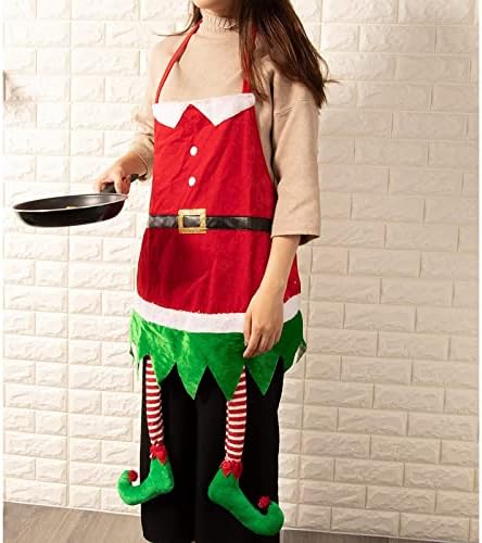 Коледен Престилка Juvale Elf с Увиснали Крака, подарък за Празника (35 x 23 инча)