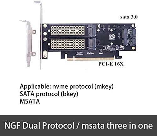 Съединители M. 2 NVME към адаптер PCIE M + B Ключ NGFF SSD до PCI-E 3,0x4 SATA за експанзия, Аксесоари за домашни компютри