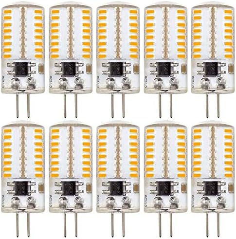 Led лампа ZHENMING 110-130 В G4 с двухконтактным заключение, led лампа от 3 W (еквивалент халогенна крушка 20 W 30 W), по-топъл бял 3000 До (не може да се използва при ниско напрежение 12 v