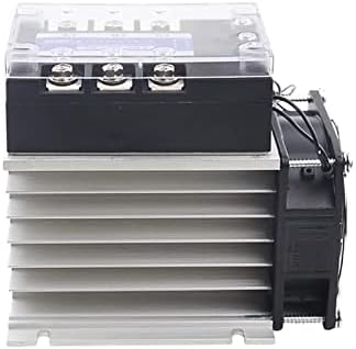 Трифазно твердотельное реле за постоянен ток 380V AC 40A SSR-3 032 3840Z DC-AC Пълен комплект (релета, радиатор, вентилатор)