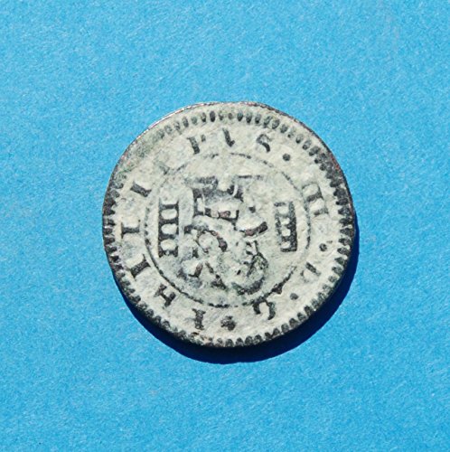 ES Испания Заключване на Филип III и Лъв Колониалната Карибски Пират епоха 4 и 6 Монети Мараведи Много добри детайли