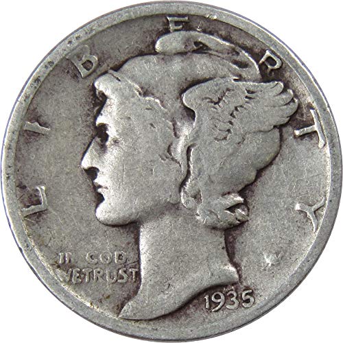 1935 Mercury Dime VG Много Добра от 90% от Сребърни Монети на САЩ 10в са подбрани