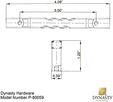 Dynasty Hardware P-80059-10B, Аксесоари за шкафове в Селски стил от Состаренной Бронз, Настъргано масло - 10 бр.