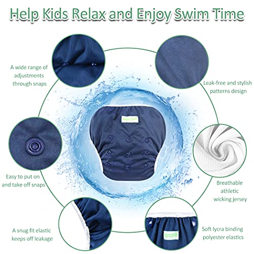 Пелените за многократна употреба за плуване wegreeco Baby & Toddler Snap One Size с възможност за регулиране на размера