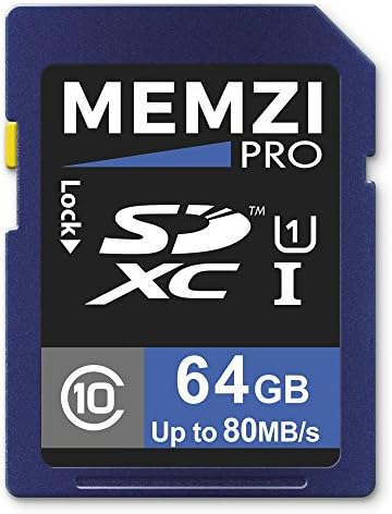 Карта памет MEMZI PRO 64GB Class 10 80 MB/SDXC за цифрови фотоапарати Sony Cyber-Shot DSC-W570, DSC-W570D, DSC-W560,