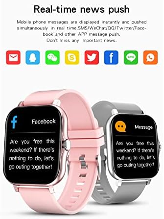 Delarsy Смарт Часовници 1,69Full Screentouch За Мъже И Жени Атлетик Фитнес Smartwatch На Сърдечния Ритъм Bluetooth Крачкомер
