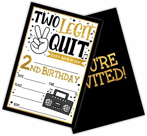 Две покани за рожден ден Законно да се откаже, 2-аз Двустранен Заполняемая картичка-покана За парти по случай рожден