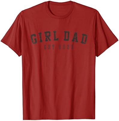 Мъжка тениска за момичета Dad Est 2023 Dad To Be Gifts В Деня на бащата, Нова Тениска За Момиченца