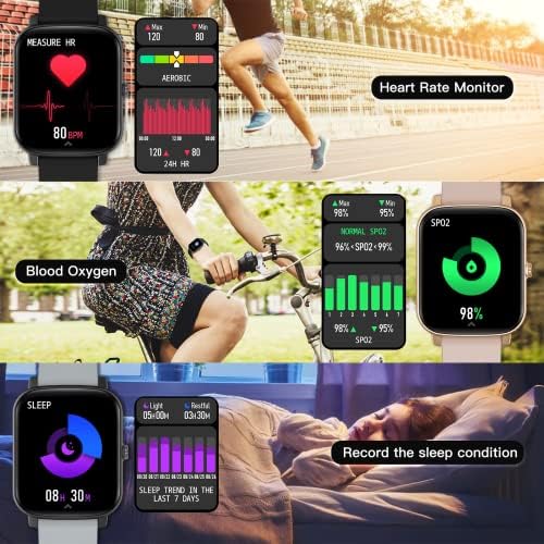 Ypaddbu 1,7 умен часовник за телефон с функция за отговор / осъществяване на повиквания за жени и мъже, умни часовници,
