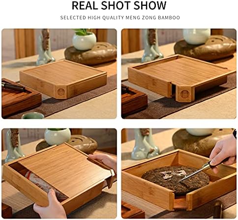 Сервировочный Тава JIKUGO Design Bamboo Tea Box - Екологичен Чай, Квадратен Чаен Поднос, Чаени Аксесоари