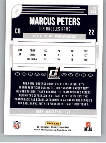 2018 Donruss Football 144 Марк Питърс Лос Анджелис Рэмс Официалната търговска картичка NFL
