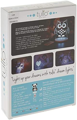 Лека нощ TULIO Dream Светлини - най-Добрата Детска Настолна лампа, с Променящ се Цвят, за момчета/Момичета, дистанционно