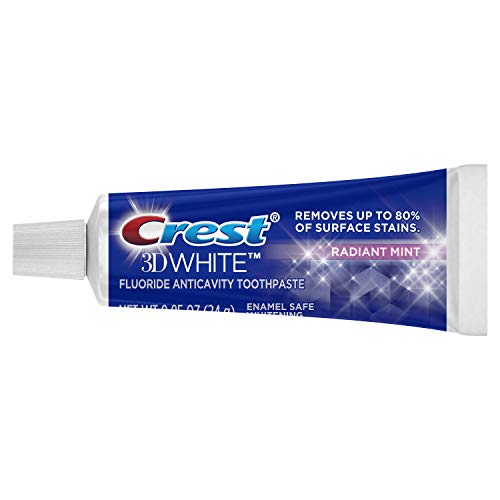 Избелваща паста за зъби Crest 3d White, Лъчисти Мента, 0,85 Унция (опаковка от 36 броя)