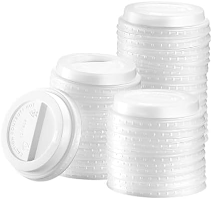 [Размер 100] за Еднократна употреба пластмасови куполна капак на 10, 12, 16 и 20 грама. Хартиена чаша за топла кафе -