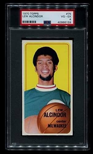 1970 Topps 75 Лю Алсиндор Милуоки Бъкс (Баскетболно карта) PSA PSA 4.00 Бъкс UCLA
