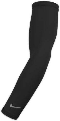Лесен ръкав за бягане NIKE Унисекс, черен / сребрист, Голям размер-X-Large