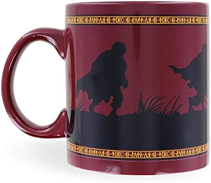 Керамична чаша Silver Buffalo The Lord Of The Rings Схема и ам-гъл | Кафеена чаша Без Бисфенол А За еспресо, какао, чай